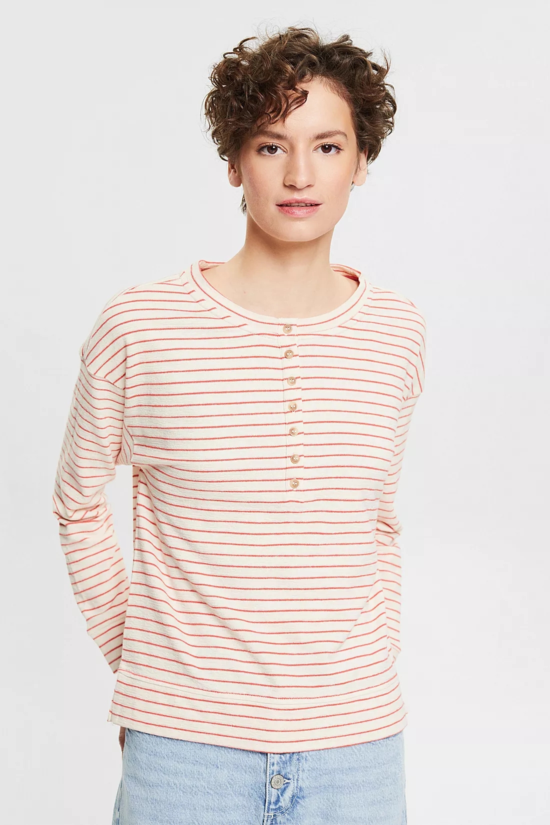 CAMISETA HENLEY MUJER ESPRIT Korner