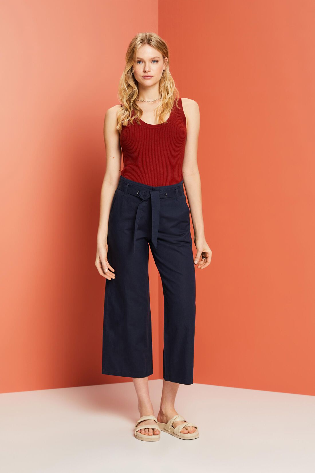 Pantalón Culotte Culotte Jeans Esprit PANTALÓN CULOTTE CON LAZADA