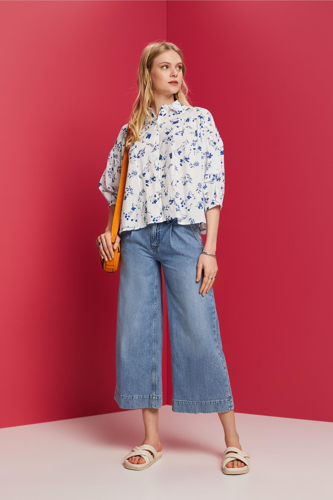 Camisa estampada flores 2025 mujer