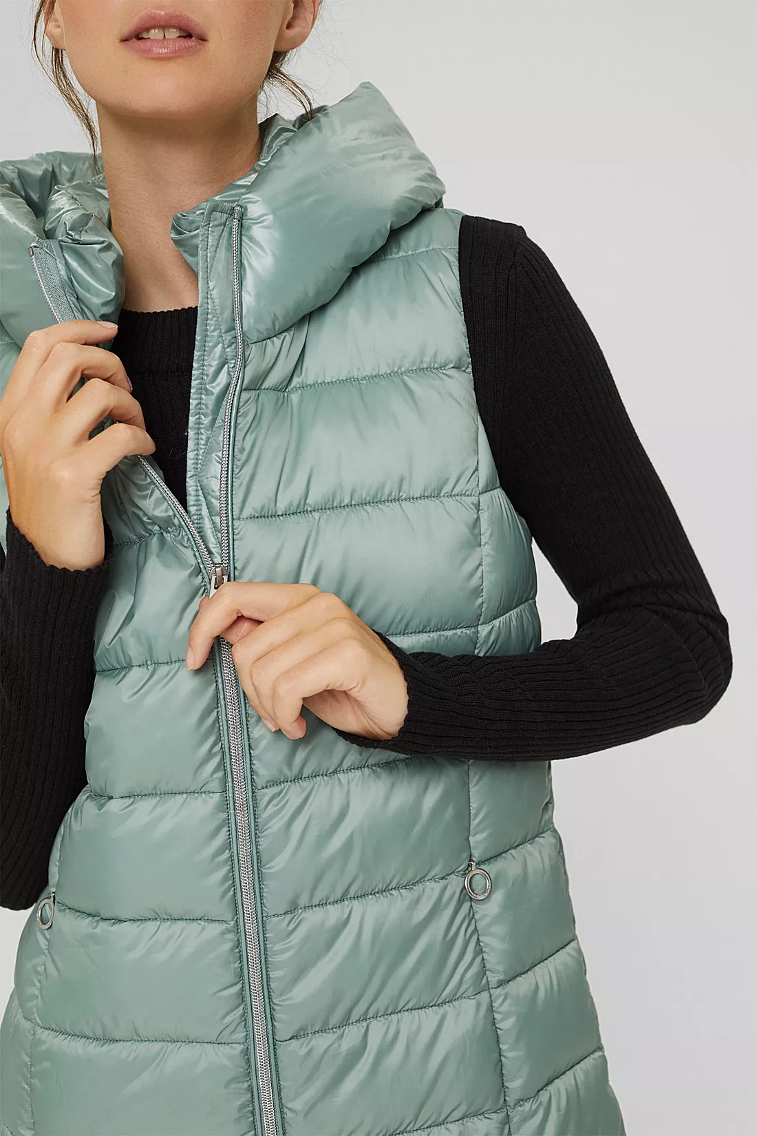 chaleco acolchado azul