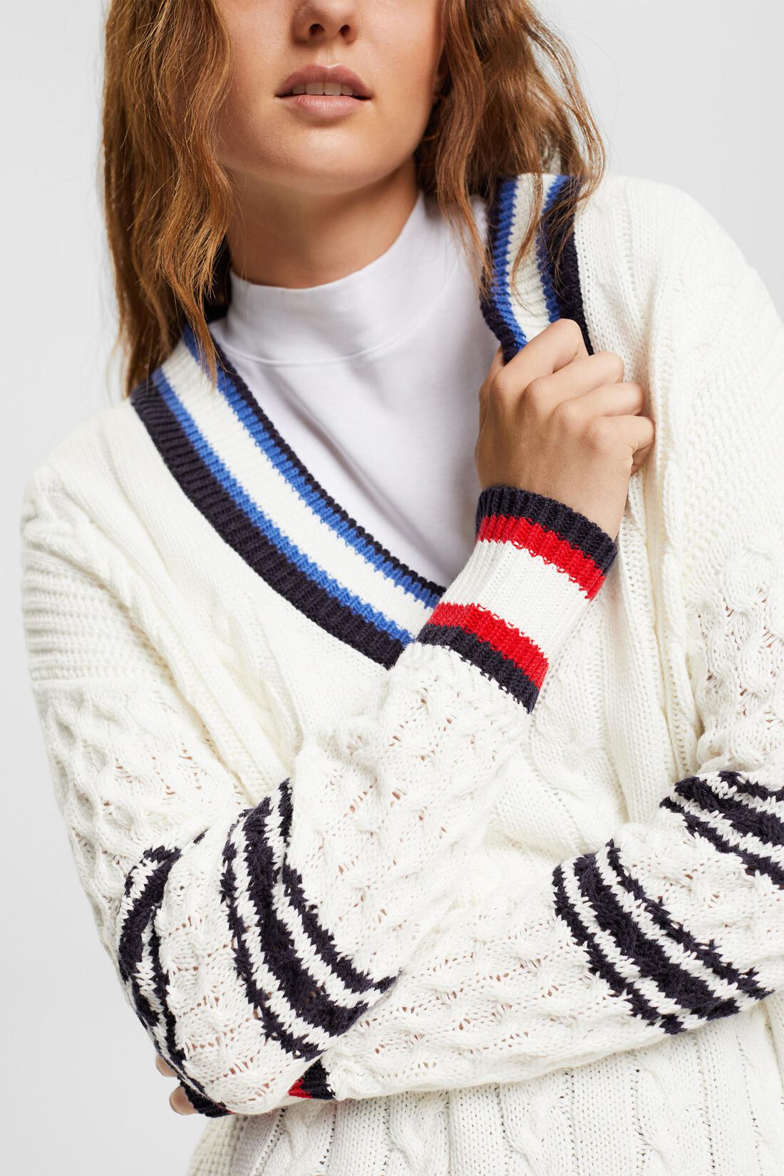 JERSEY DE PUNTO CON CUELLO EN PICO MUJER ESPRIT Korner