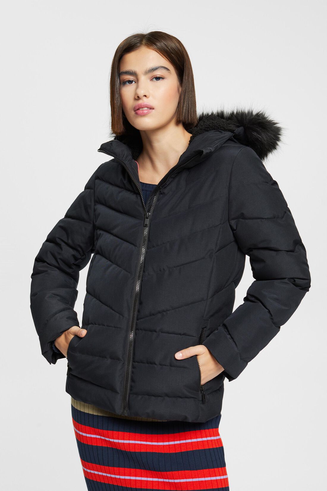 Cazadora capucha pelo best sale mujer