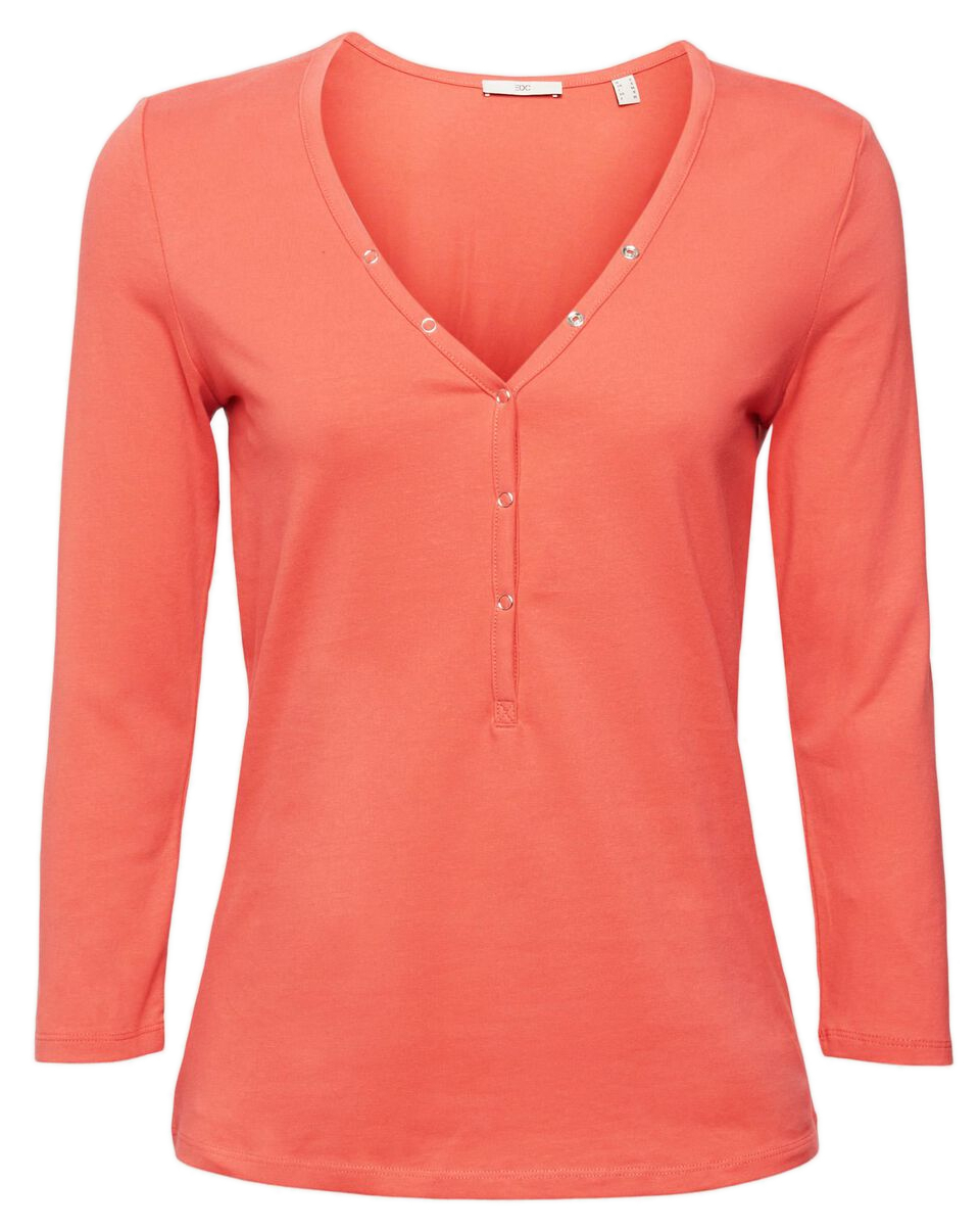 Camiseta henley mujer deals