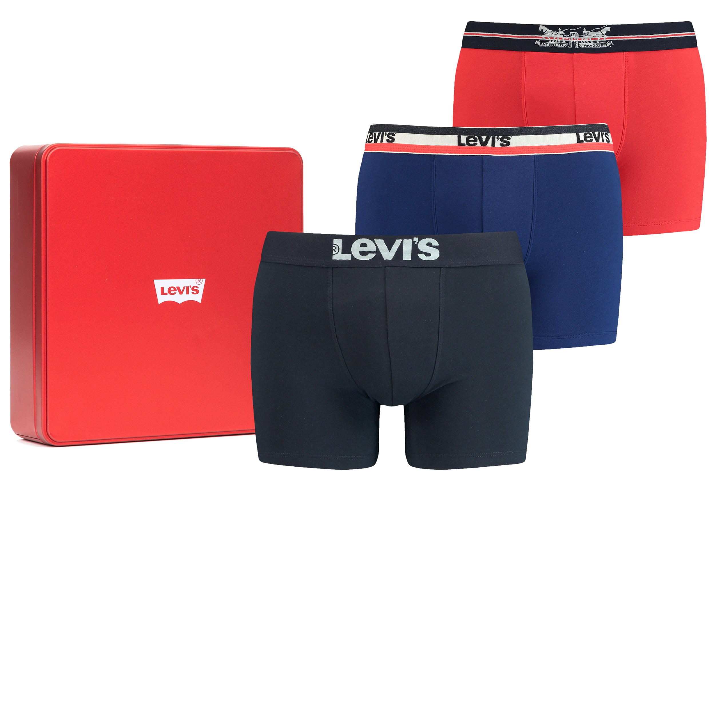 Mm por inadvertencia Pronombre CAJA REGALO CON 3 PARES DE CALZONCILLOS HOMBRE LEVI'S