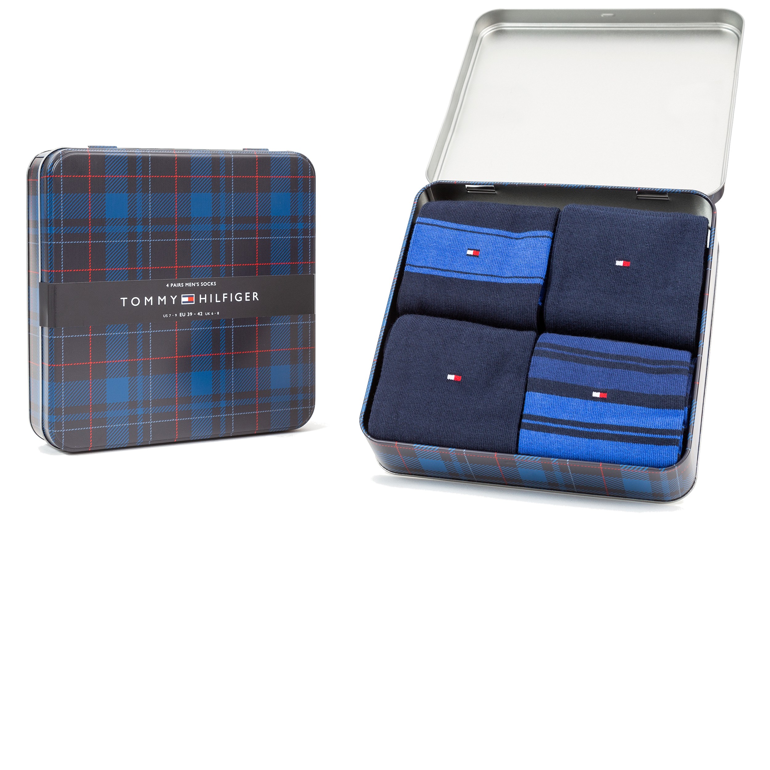 CAJA REGALO CON 4 PARES DE CALCETINES HOMBRE TOMMY HILFIGER