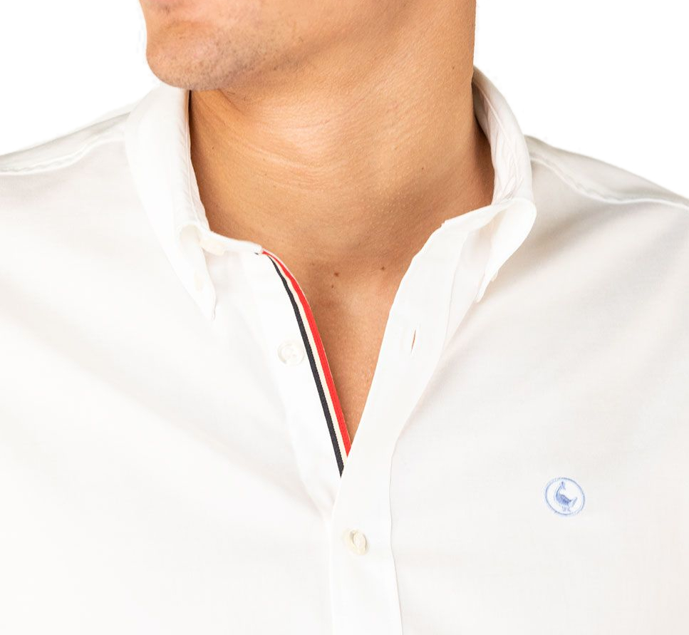 El Ganso 1050S190018 Camisa Casual, Blanco, M para Hombre : : Moda