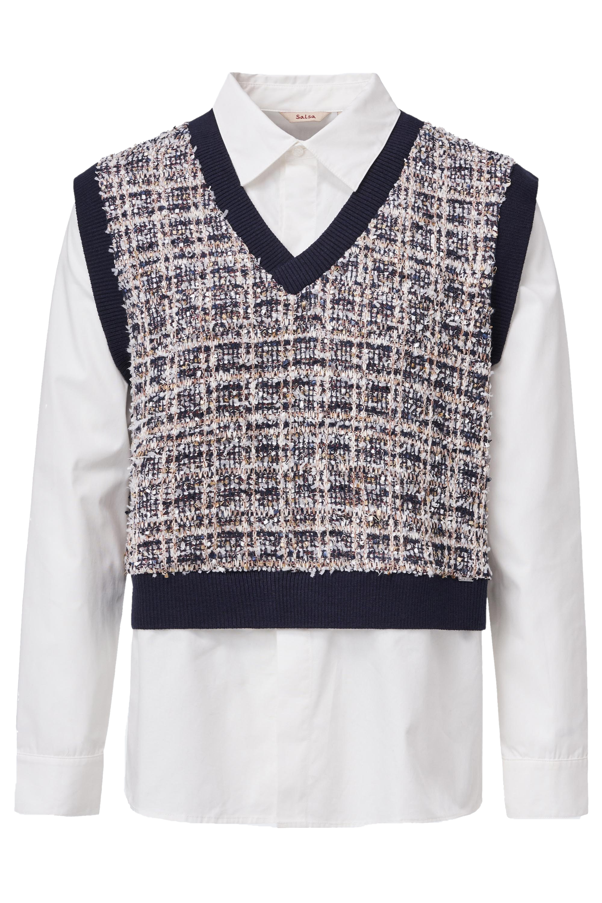 DOS PIEZAS DE CAMISA Y CHALECO MUJER SALSA ELBA Korner