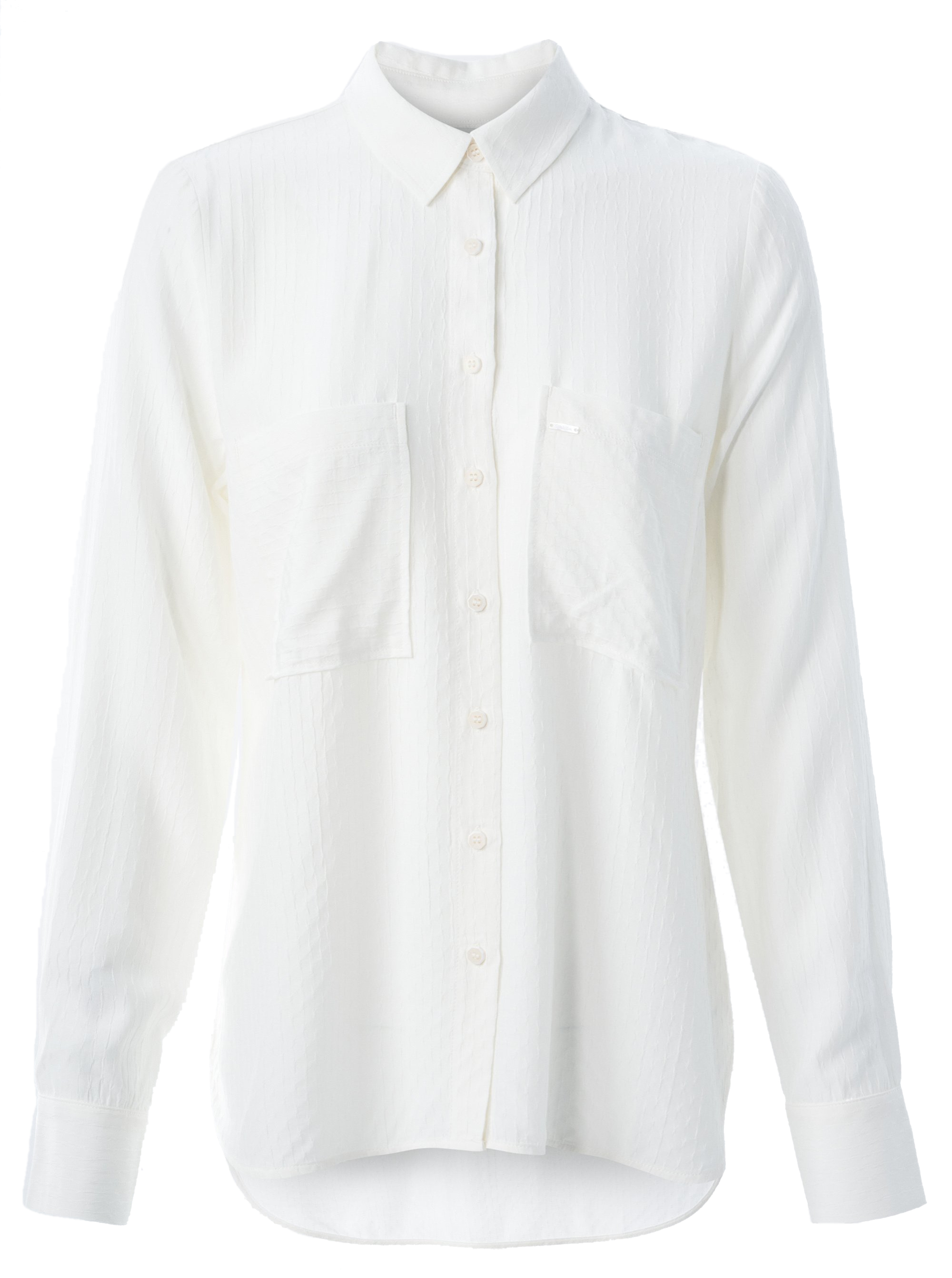 Camisa blanca fluida 2025 mujer