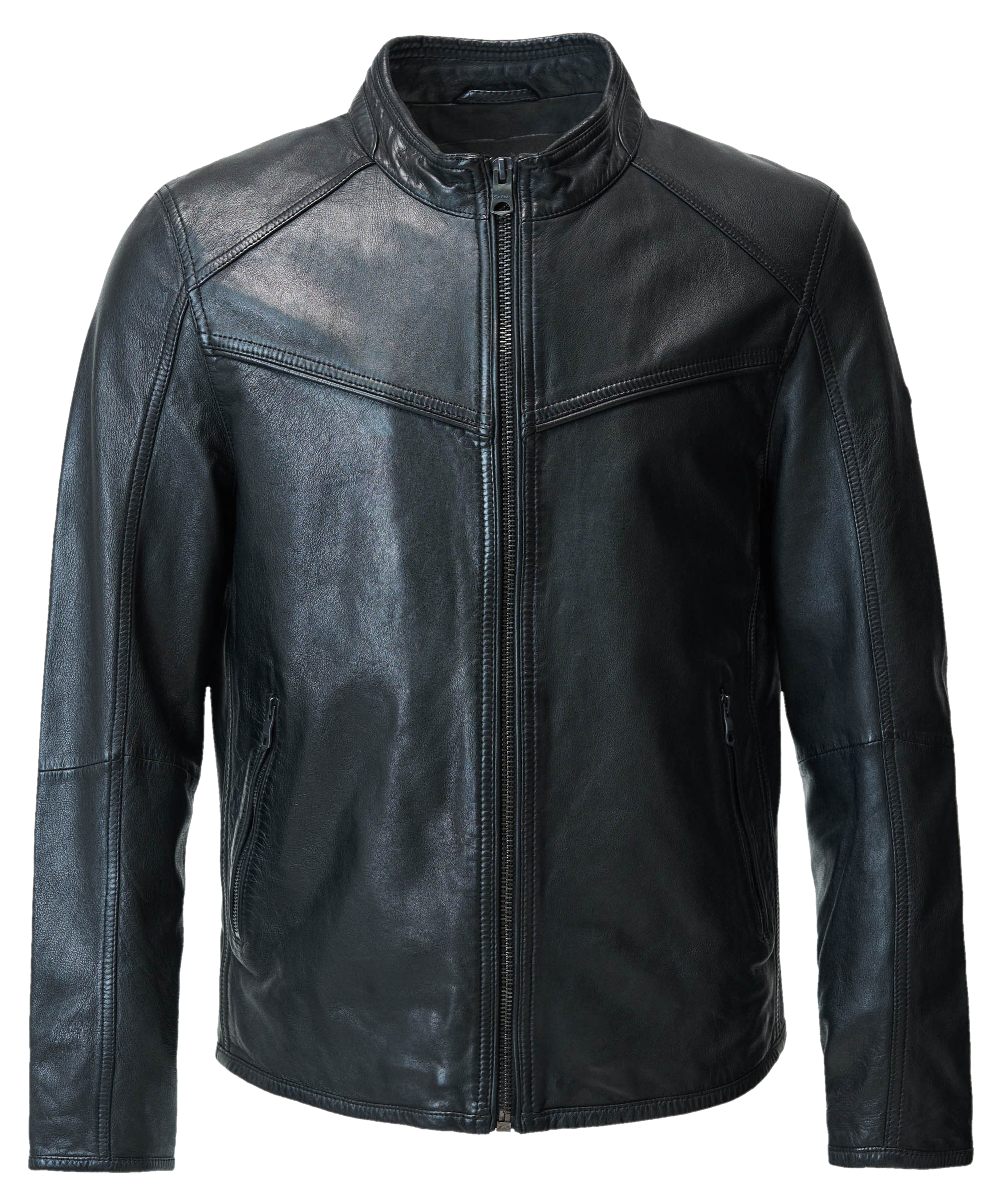 CAZADORA BIKER DE CUERO SALSA - Korner