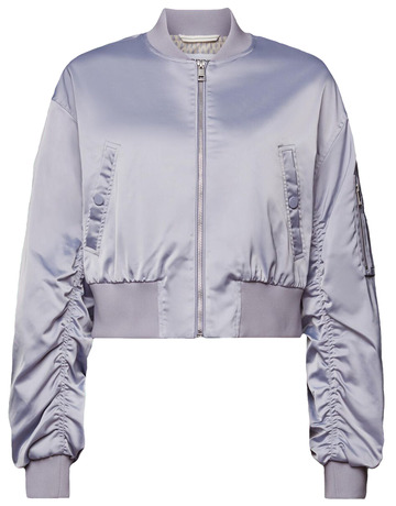 CAZADORA BOMBER CROPPED DE SATÉN MUJER ESPRIT