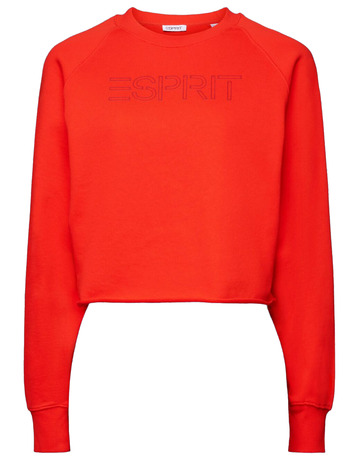 SUDADERA CORTA CON LOGOTIPO MUJER ESPRIT