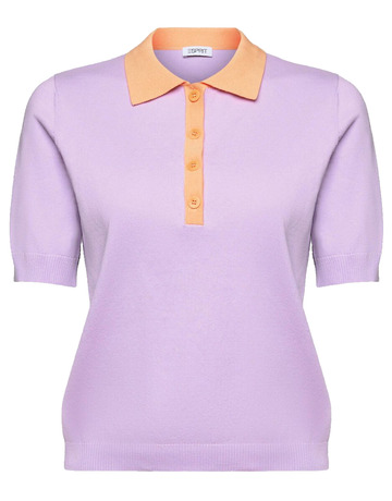 POLO COLORBLOCK EN MEZCLA DE ALGODÓN MUJER ESPRIT
