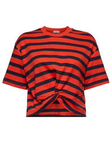 CAMISETA CON NUDO A RAYAS MUJER ESPRIT