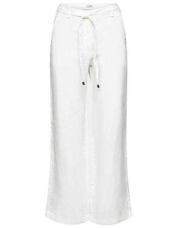 PANTALÓN WIDE LEG DE LINO CON CINTURÓN MUJER ESPRIT