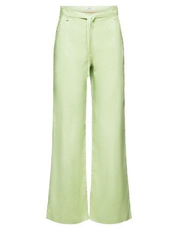 PANTALÓN WIDE LEG DE LINO CON CINTURÓN MUJER ESPRIT
