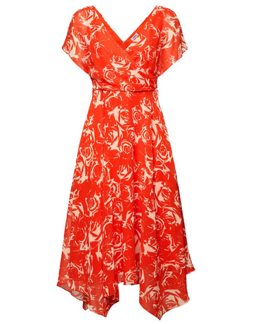 MAXIVESTIDO ESTAMPADO DE GASA CON ESCOTE PICO MUJER ESPRIT