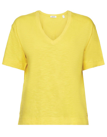 CAMISETA FLAMEADA CON CUELLO PICO MUJER ESPRIT