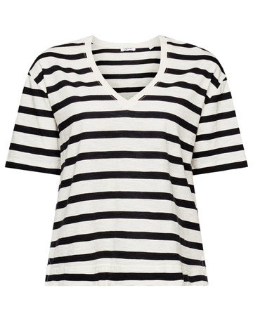 CAMISETA DE RAYAS CON ESCOTE PICO MUJER ESPRIT