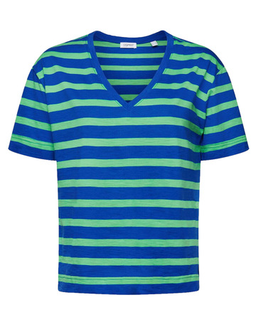 CAMISETA DE RAYAS CON ESCOTE PICO MUJER ESPRIT