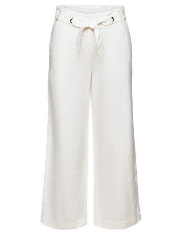 PANTALÓN CULOTTE CROP EN MEZCLA DE ALGODÓN Y LINO MUJER ESPRIT