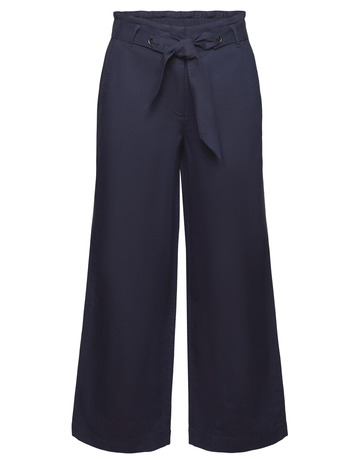 PANTALÓN CULOTTE CROP EN MEZCLA DE ALGODÓN Y LINO MUJER ESPRIT