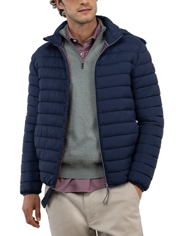 CAZADORA ACOLCHADA HOMBRE EL GANSO CON CAPUCHA MARINO