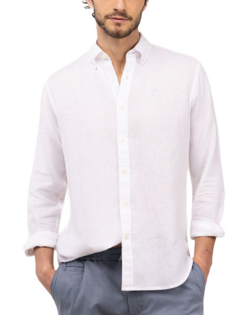 CAMISA HOMBRE  EL GANSO CAMISA LINO GARMENT DYED BUTTO