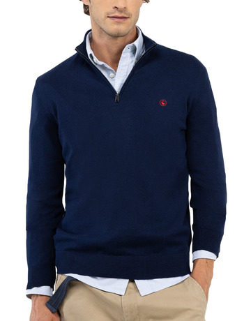 JERSEY HOMBRE  EL GANSO JERSEY CUELLO CAMIONERO MARINO