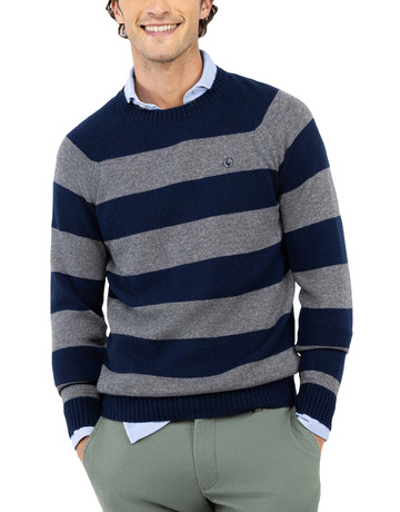 JERSEY HOMBRE EL GANSO RAYAS CUELLO CAJA