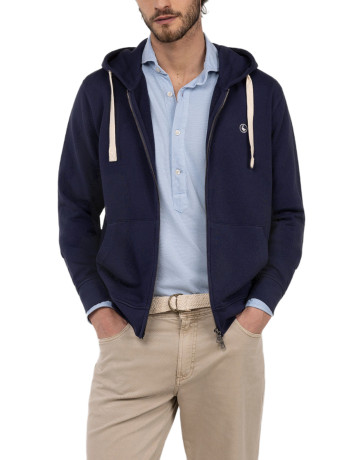 SUDADERA HOMBRE  EL GANSO SUDADERA CREMALLERA MARINO