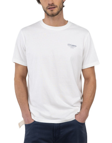 CAMISETA HOMBRE  EL GANSO CAMISETA PECES BLANCO