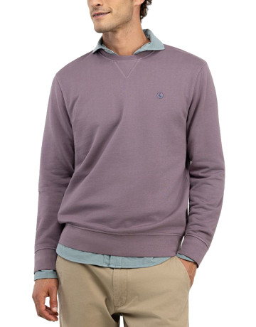 SUDADERA HOMBRE  EL GANSO SUDADERA CUELLO CAJA BERENJENA