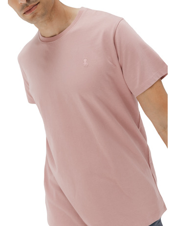 CAMISETA HOMBRE  EL PULPO CAMISETA BÁSICA BORDADO ROSA P