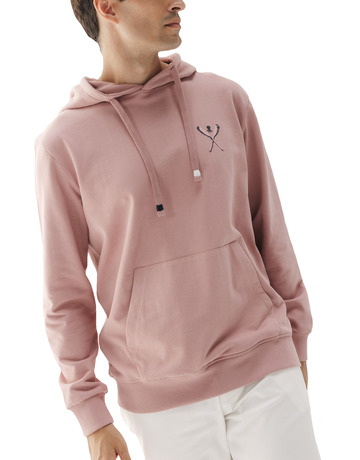 HOMBRE SUDADERA CAPUCHA PALAS DIBUJAD ROSA