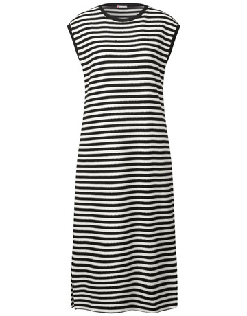 VESTIDO MIDI DE PUNTO A RAYAS MUJER STREET ONE