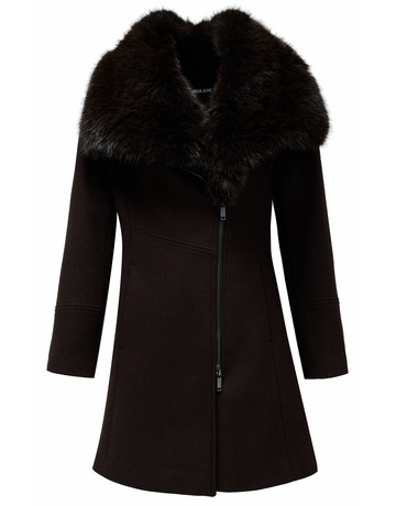 ABRIGO DE PAÑO MUJER SALSA JEANS CON PELO