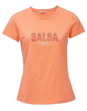 CAMISETA MUJER  SALSA JEANS INSTITUTIONAL BEADED BRANDING