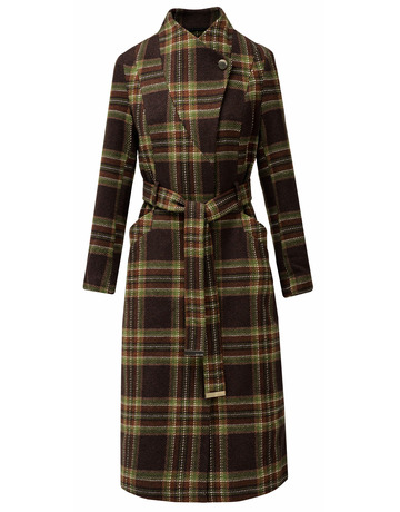 ABRIGO LARGO MUJER SALSA JEANS DE PAÑO CON CINTURON