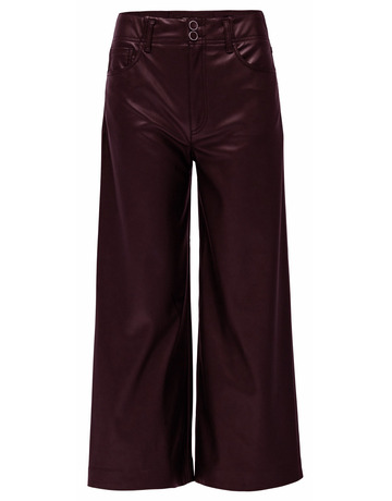 PANTALON MUJER SALSA JEANS TRUE CROPPED WIDE EFECTO PIEL