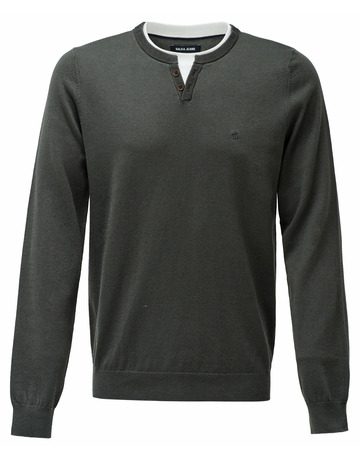 JERSEY HOMBRE  SALSA JEANS KNIT HENLEY W/ COLLAR JERSEY D