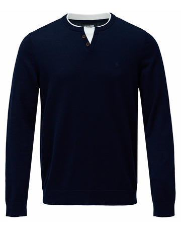 JERSEY HOMBRE  SALSA JEANS KNIT HENLEY W/ COLLAR JERSEY D