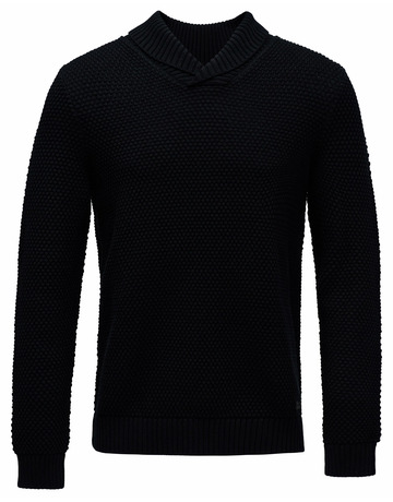 JERSEY HOMBRE  SALSA JEANS HEAVY KNIT SWEATER WITH SHAWL