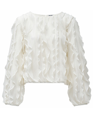 BLUSA MUJER SALSA JEANS CON VOLANTES