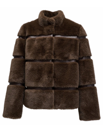 ABRIGO DE PIEL MUJER SALSA JEANS CON SECCIONES EN PU