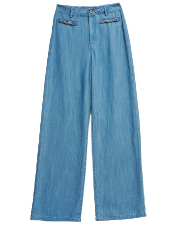 VAQUERO EN LIGHTDENIM MUJER SALSA JEANS FIT WIDE