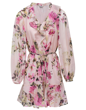 MUJER A-LINE DRESS W/FRONT RUFFLES & 612