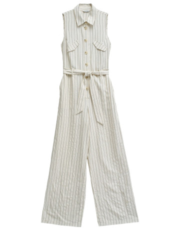 MONO MUJER  SALSA JEANS SLEEVELESS STRIPED JUMPSUIT W/