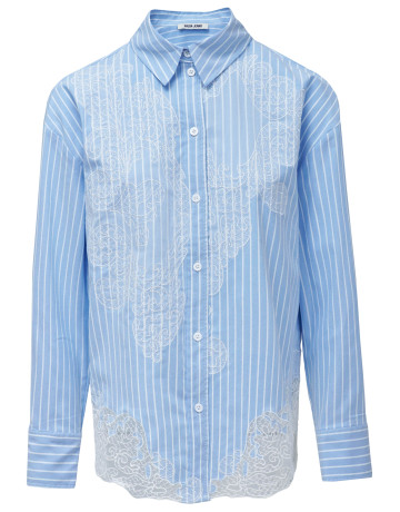 CAMISA MUJER  SALSA JEANS STRIPPED SHIRT WITH LACE DETAI