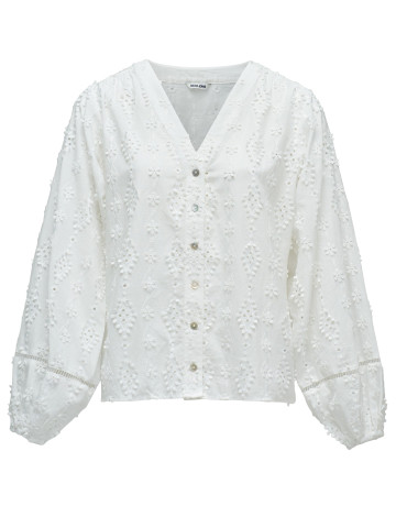 CAMISA MUJER  SALSA JEANS TEXTURED SHIRT WITH LACE DETAI