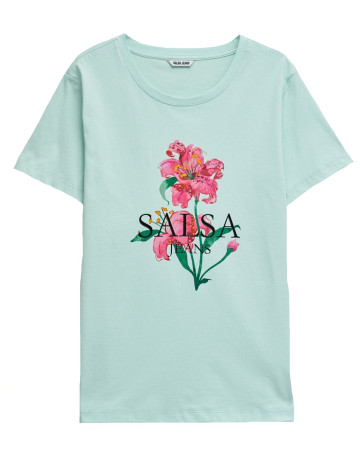 CAMISETA MUJER  SALSA JEANS FLOWER PRINT T-SHIRT